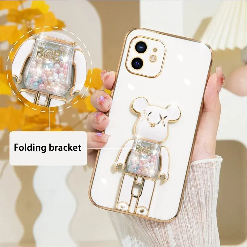 Candy Bear Bracket Phone Case For IPhone14/14Plus/14Pro/14Pro Max; IPhone13/13Mini/13Pro/13Pro Max; IPhone12/12Mini/12Pro/12Pro Max; IPhone11/11Pro/11Pro Max - VINE GLOBAL