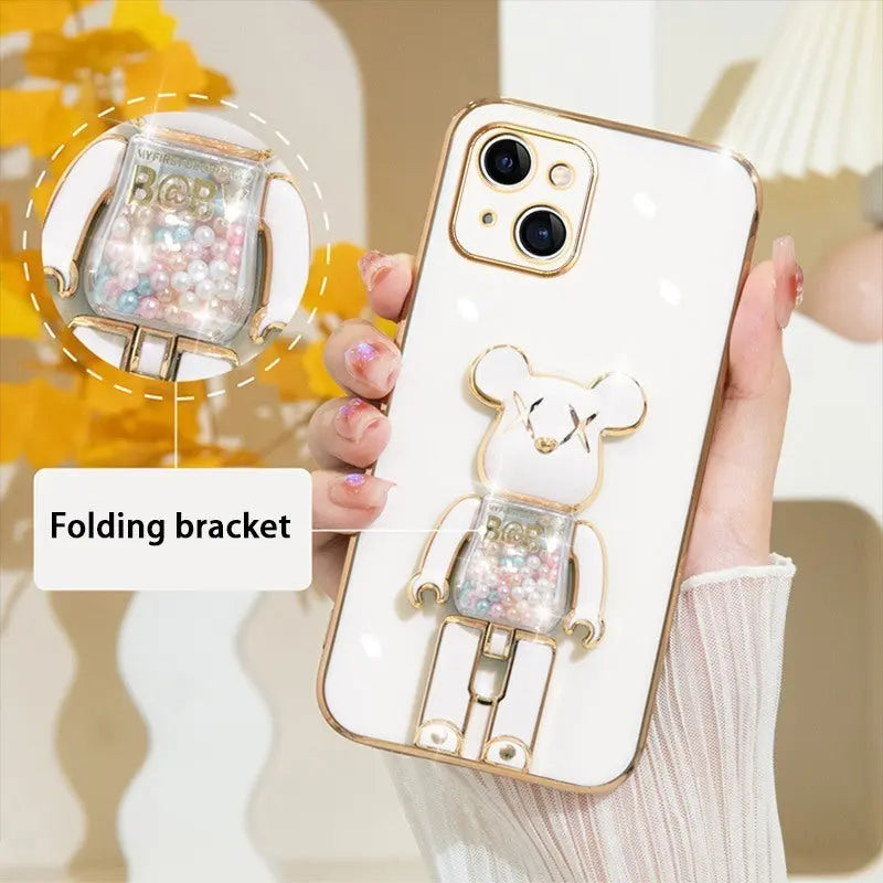 Candy Bear Bracket Phone Case For IPhone14/14Plus/14Pro/14Pro Max; IPhone13/13Mini/13Pro/13Pro Max; IPhone12/12Mini/12Pro/12Pro Max; IPhone11/11Pro/11Pro Max - VINE GLOBAL