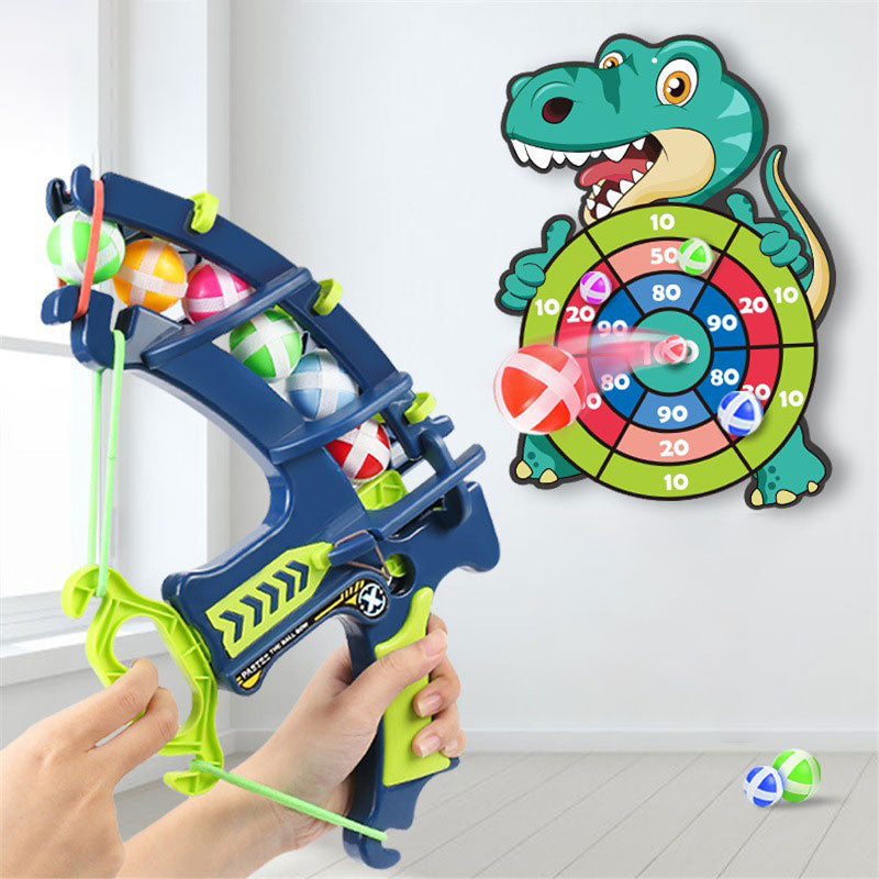 Montessori Throw Sport Slingshot Target Sticky Ball (12 balls) Dartboard Board Games Educational Children's outdoor Game toy - VINE GLOBAL