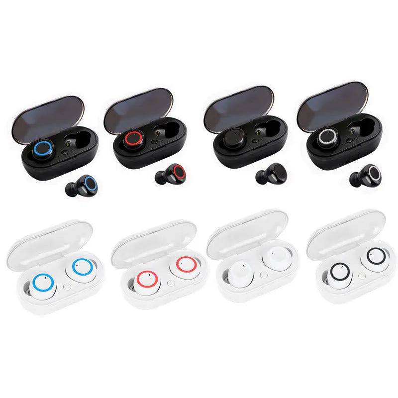 Y50 Bluetooth Headset TWS2 Bluetooth Headset Mini Portable with Wireless Bluetooth Headset 5.0 Touch Touch - VINE GLOBAL