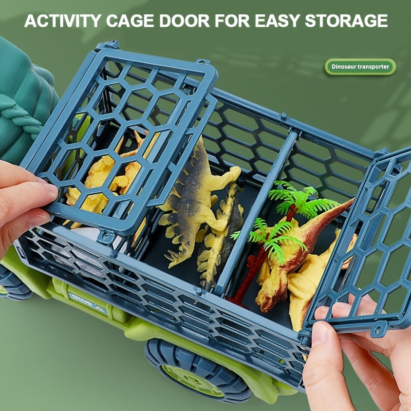 Large Dinosaur Inertia Transport Toy Car Children's Truck Christmas Birthday Gift; Dinosaur Play Set For Boys And Girls - VINE GLOBAL