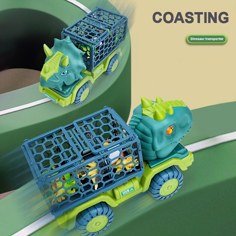 Large Dinosaur Inertia Transport Toy Car Children's Truck Christmas Birthday Gift; Dinosaur Play Set For Boys And Girls - VINE GLOBAL