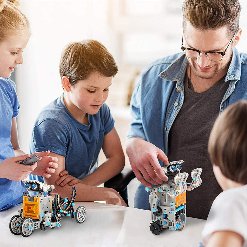 STEM Solar Robot Kit For Kids; 12-in-1 Educational STEM Science Experiment Toys; Solar Powered Building Kit DIY For 8 9 10 11 12 13 Years Old Boys & Girls Kids Toy - VINE GLOBAL