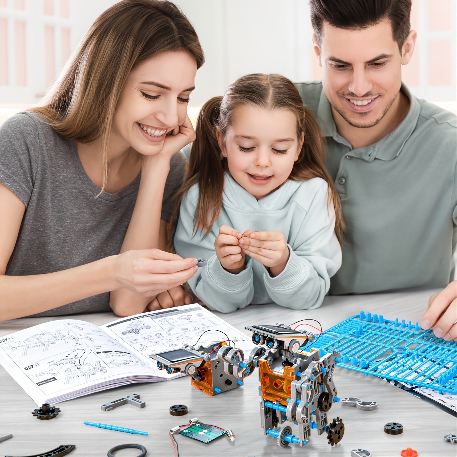 STEM Solar Robot Kit For Kids; 12-in-1 Educational STEM Science Experiment Toys; Solar Powered Building Kit DIY For 8 9 10 11 12 13 Years Old Boys & Girls Kids Toy - VINE GLOBAL