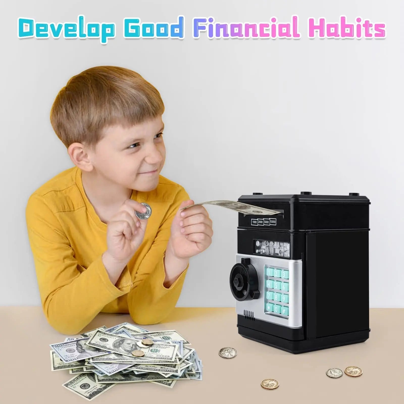 Piggy Bank Cash Coin Can ATM Bank Electronic Coin Money Bank Gift For Kids - VINE GLOBAL