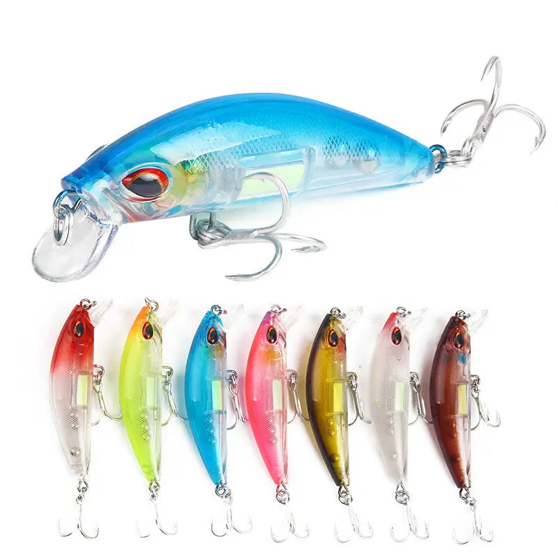 1Pcs Lifelike Luminous Minnow Winter Fishing Lures 70mm/11g Hard Artificial Bait Fish Tackle Crankbaits Fishing Accessories - VINE GLOBAL