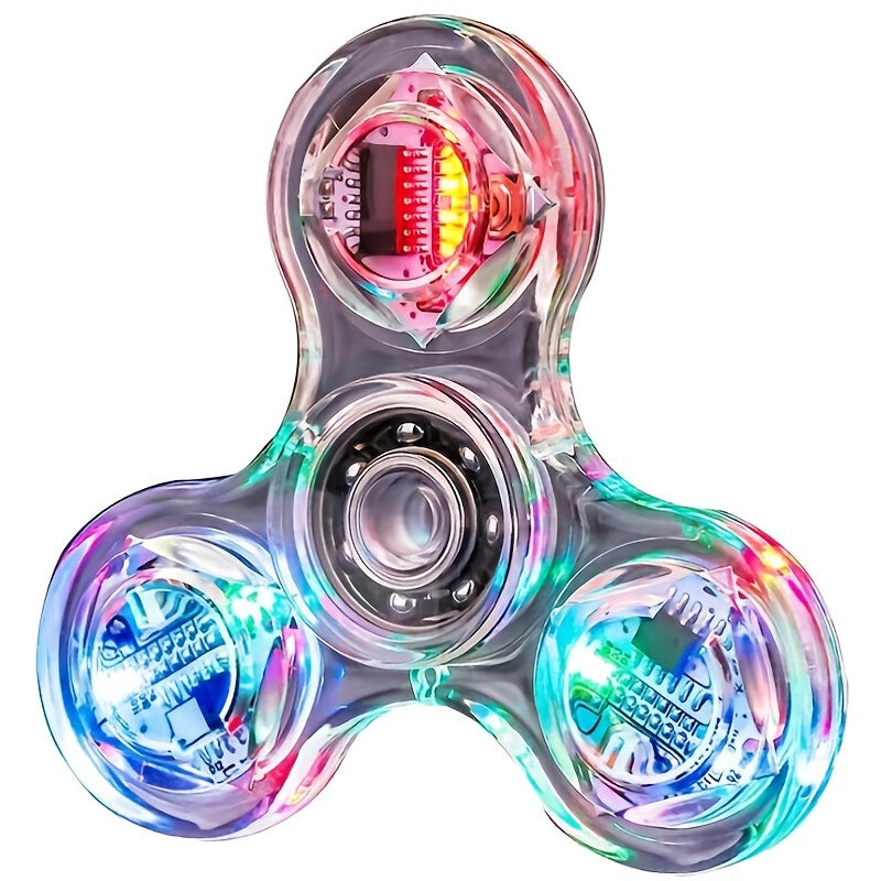 Glowing LED Light Spinner Hand Top Spinner Glow In The Dark; Fingertip Gyroscope Toy - VINE GLOBAL