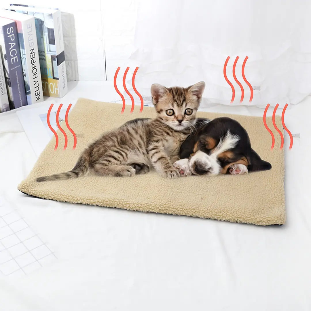 Self Heating Pet Mat; Non-Electric Pet Warming Pad; Self Warming ; Extra Warm Pet Mats For Dog & Cat - VINE GLOBAL