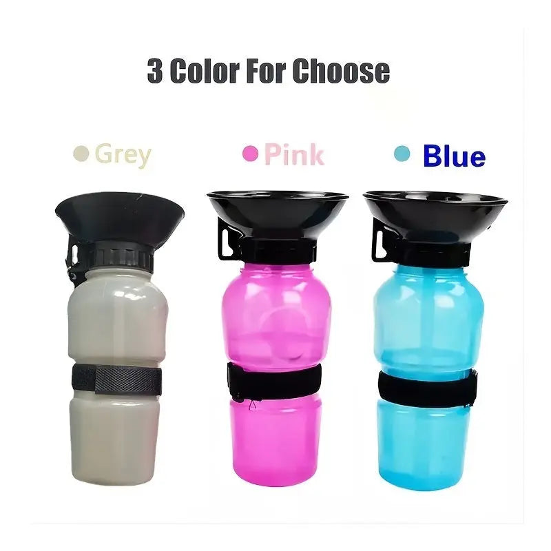 1pc Dog Water Bottle; Plastic Dog & Cat Water Bottle Mug 500ml For Outdoor Travel - VINE GLOBAL