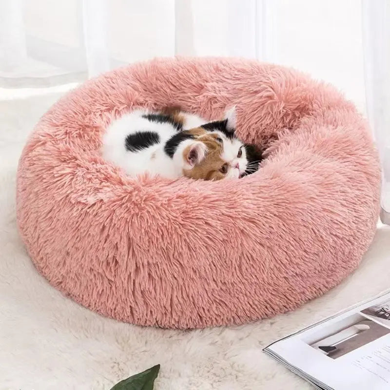 Pet Bed For Dog & Cat; Plush Cat Bed Warm Dog Bed For Indoor Dogs; Plush Dog Bed; Winter Cat Mat - VINE GLOBAL