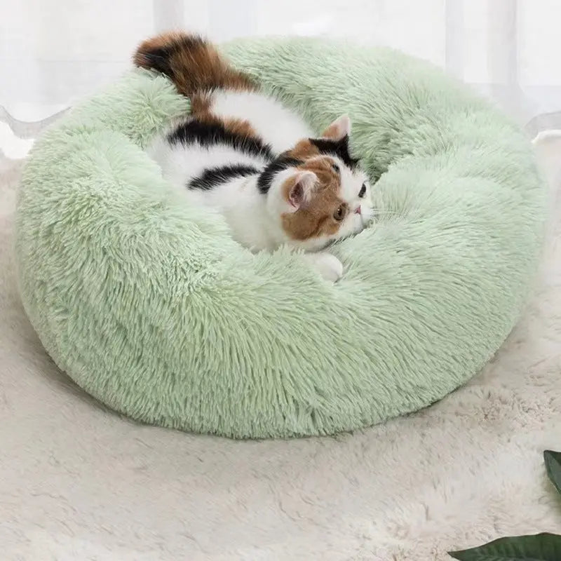 Pet Bed For Dog & Cat; Plush Cat Bed Warm Dog Bed For Indoor Dogs; Plush Dog Bed; Winter Cat Mat - VINE GLOBAL