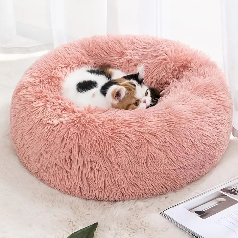 Pet Bed For Dog & Cat; Plush Cat Bed Warm Dog Bed For Indoor Dogs; Plush Dog Bed; Winter Cat Mat - VINE GLOBAL