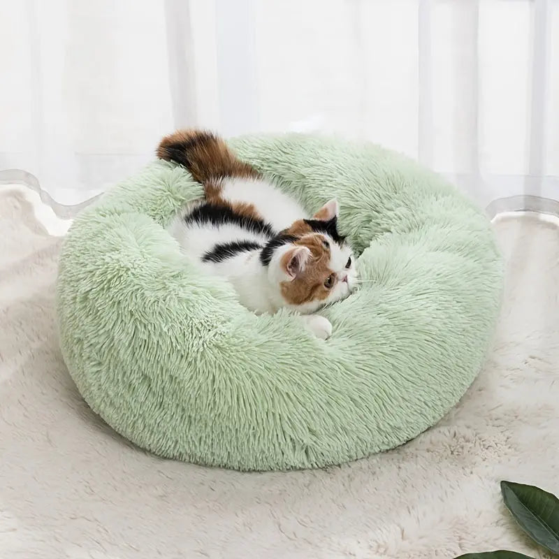 Pet Bed For Dog & Cat; Plush Cat Bed Warm Dog Bed For Indoor Dogs; Plush Dog Bed; Winter Cat Mat - VINE GLOBAL