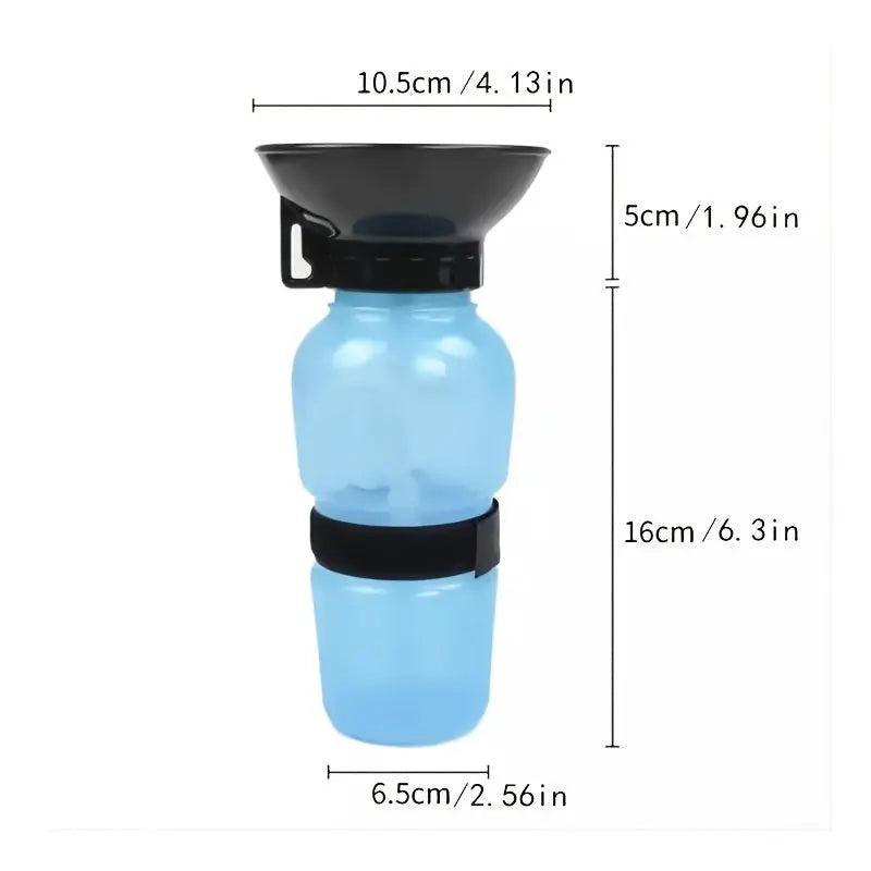 1pc Dog Water Bottle; Plastic Dog & Cat Water Bottle Mug 500ml For Outdoor Travel - VINE GLOBAL