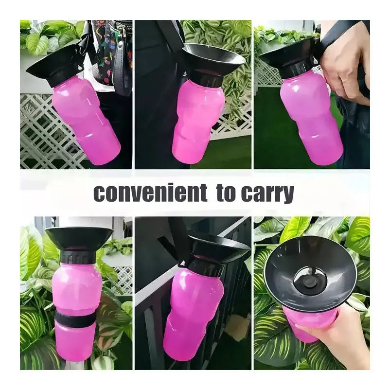 1pc Dog Water Bottle; Plastic Dog & Cat Water Bottle Mug 500ml For Outdoor Travel - VINE GLOBAL