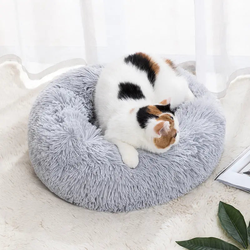 Pet Bed For Dog & Cat; Plush Cat Bed Warm Dog Bed For Indoor Dogs; Plush Dog Bed; Winter Cat Mat - VINE GLOBAL
