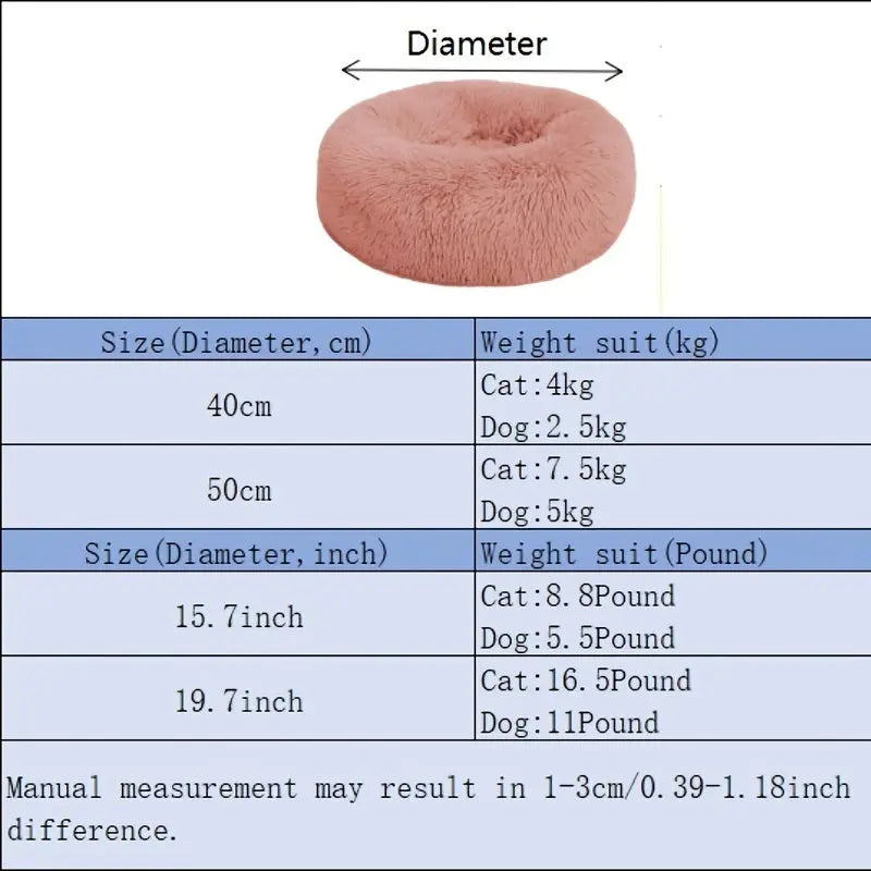 Pet Bed For Dog & Cat; Plush Cat Bed Warm Dog Bed For Indoor Dogs; Plush Dog Bed; Winter Cat Mat - VINE GLOBAL