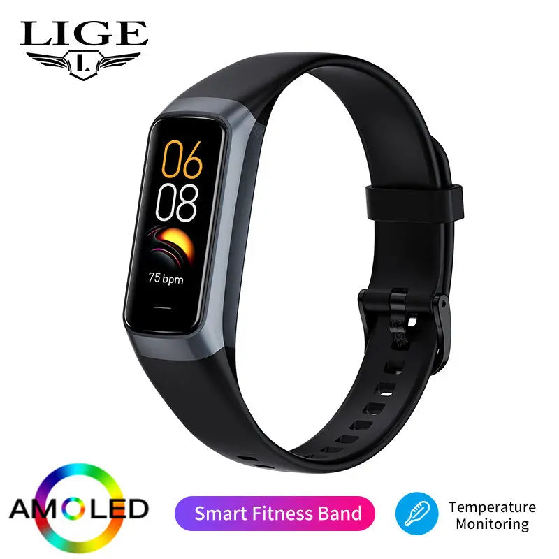 LIGE 2023 New Smart Watch Suitable For Android/IOS Smart Watch Heart Rate Blood Oxygen Blood Pressure Detection IP67 Waterproof Multifunctional Sports Watch - VINE GLOBAL