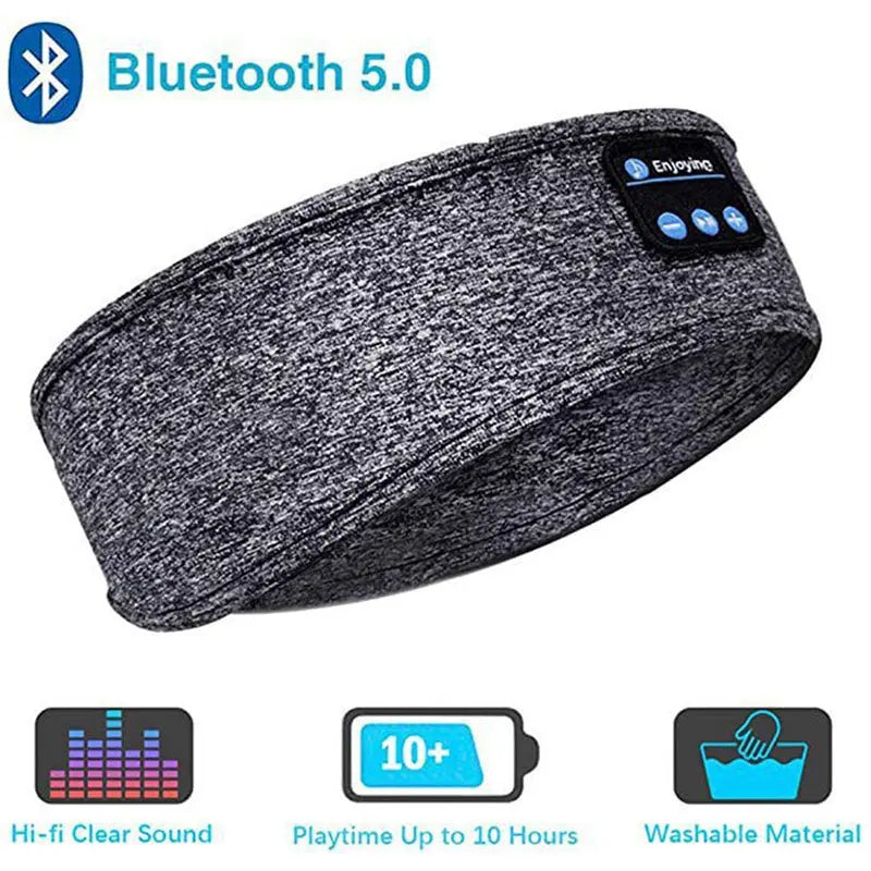 Fone Bluetooth Earphones Sports Sleeping Headband Elastic Wireless Headphones Music Eye Mask Wireless Bluetooth Headset Headband - VINE GLOBAL