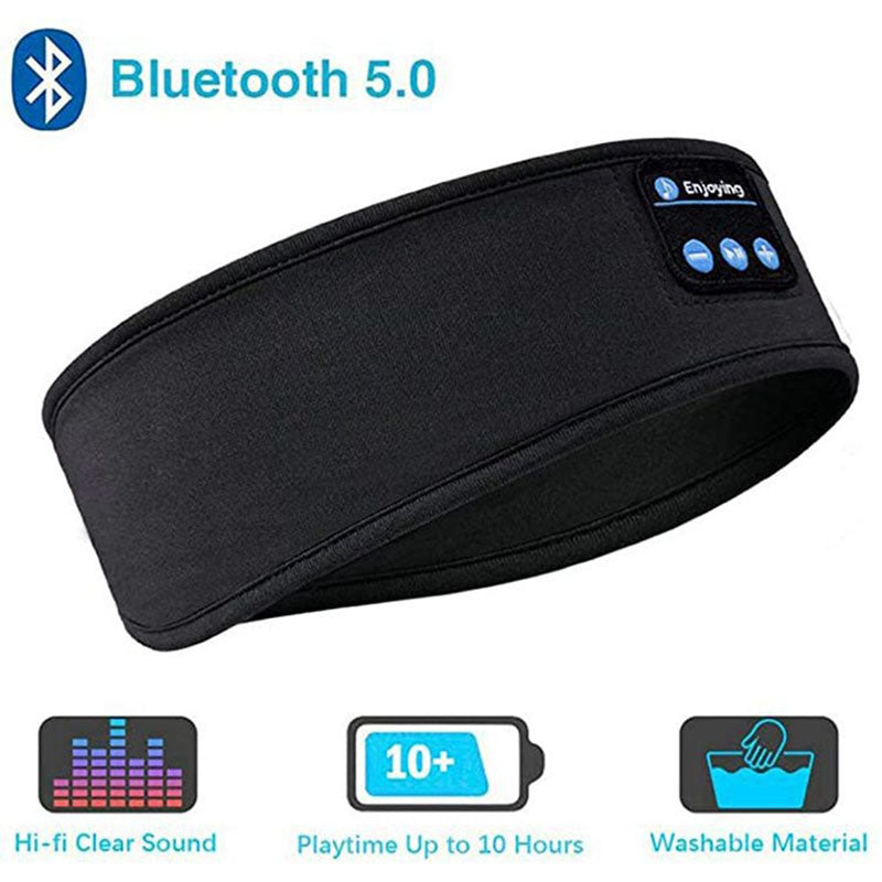 Fone Bluetooth Earphones Sports Sleeping Headband Elastic Wireless Headphones Music Eye Mask Wireless Bluetooth Headset Headband - VINE GLOBAL