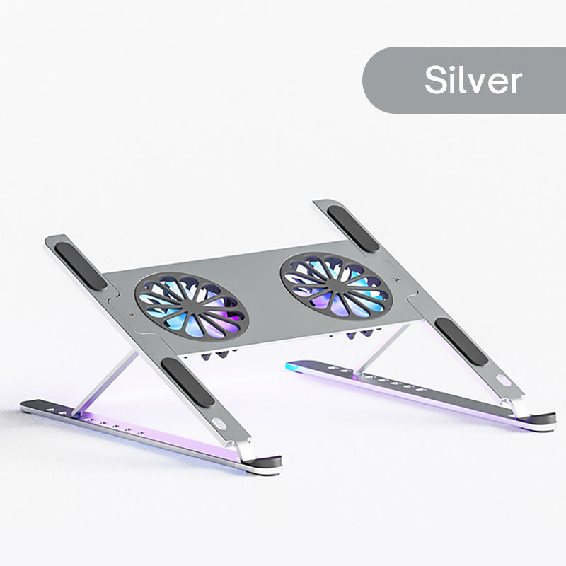 RGB Light Laptop Stand With Cooling Fan For iPad Tablet Bracket IPad Notebook Holder Support Macbook Gaming Laptop Accessories - VINE GLOBAL