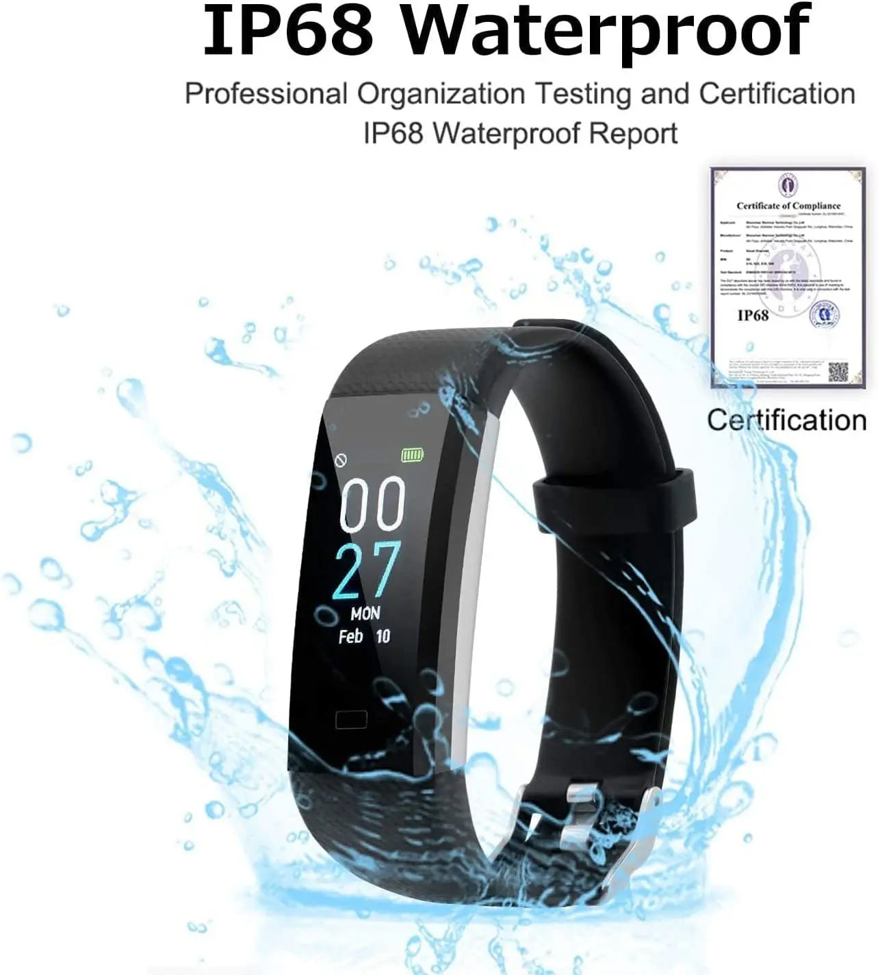 S5 Fitness Tracker Smart Watch Sports Watch Bracelet blood pressure fitness heart rate meter step temperature waterproof sports bracelet - VINE GLOBAL
