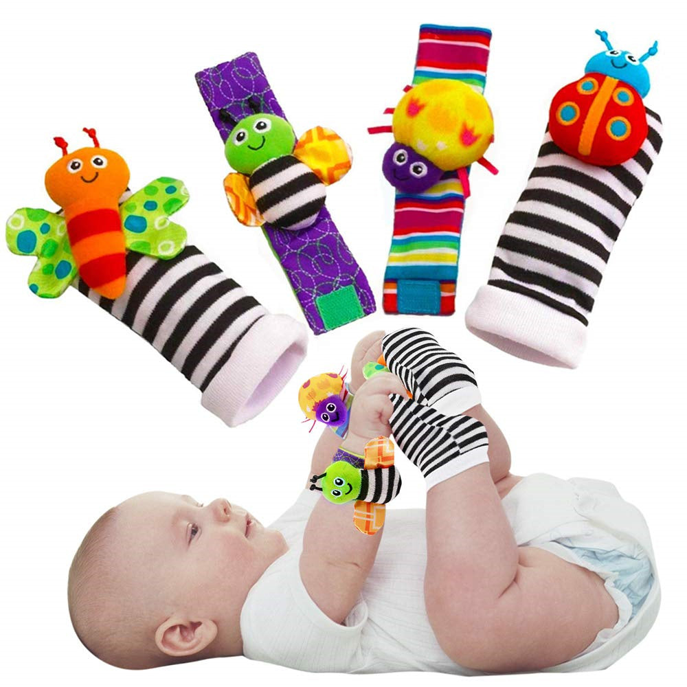 Baby Infant Rattle Socks Toys 3-6 to 12 Months Girl Boy Learning Toy - VINE GLOBAL