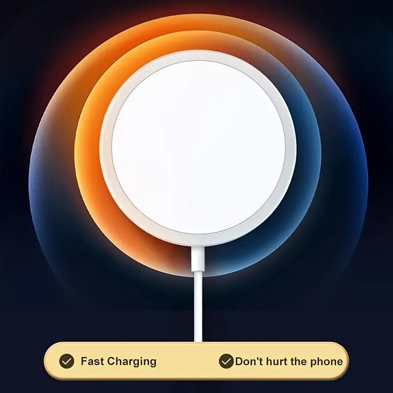 15W Magnetic Wireless Charger With USB-C Compatible With MagSafe Wireless Charger Fast Charging Lightning For IPhone 13/13 Mini/13Pro/13Pro Max/iPhone 12/12 Mini/12Pro Max - VINE GLOBAL