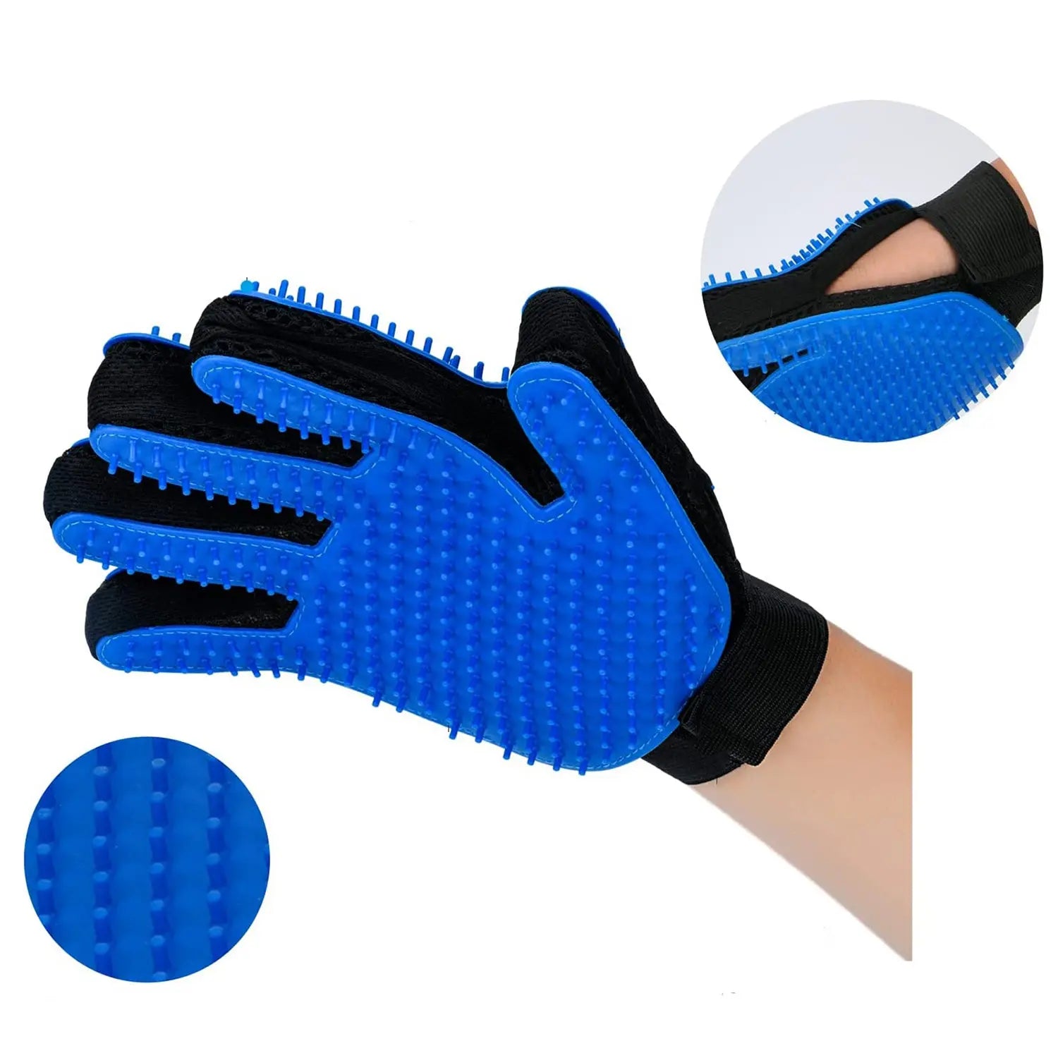 1pair Pet Grooming Glove Gentle Hair Remover Brush - VINE GLOBAL