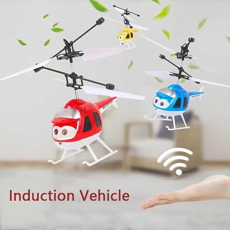 1pc Induction Intelligent Gesture Remote Control Helicopter; Boys Girls Children Suspension Aircraft - VINE GLOBAL