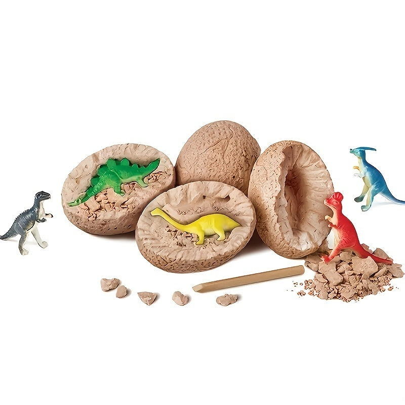 Easter Eggs Surprise Gift; Boy Girl Dinosaur Fossil Archaeological Dig Children's DIY Handmade Treasure Digging Toys - VINE GLOBAL