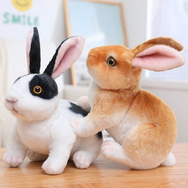 Simulation Rabbit Doll Plush Toy Children's Gift Easter Bunny 7.87inch - VINE GLOBAL