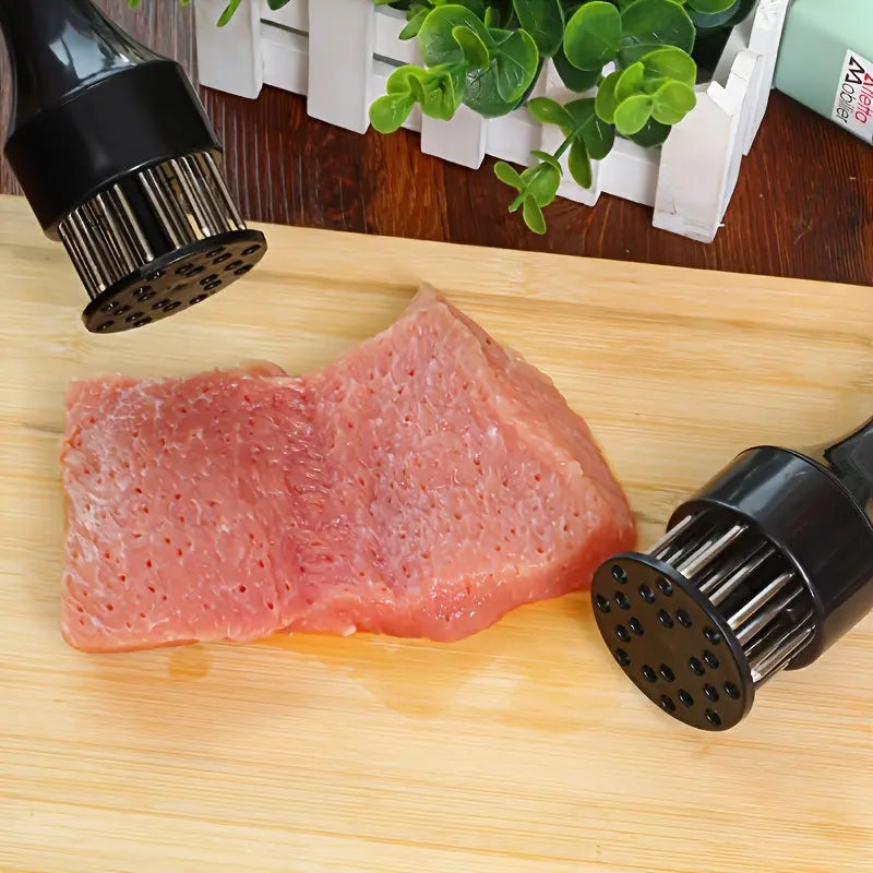1pc 304 Stainless Steel Meat Tenderizer; 24 Steel Needles To Loosen Meat Artifact; Tender Meat And Break Tendons - VINE GLOBAL