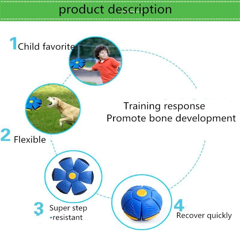 UFO Magic Ball UFO Portable Flying Saucer Toy UFO Outdoor Toy Ball UFO Ball;  UFO Magic Ball Boys and Girls Outdoor Sports Kids Gift (have Light Model) - VINE GLOBAL