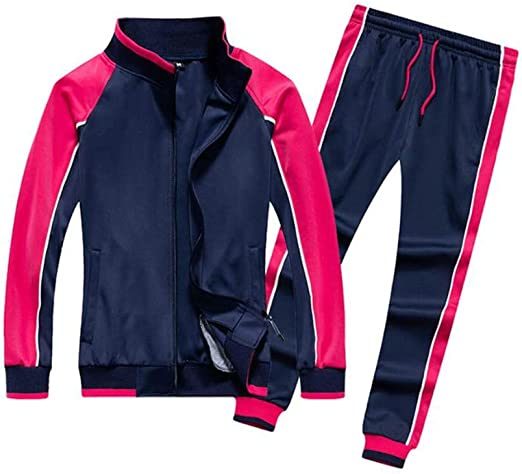 Women's 2 Pieces Tracksuits Casual Running Jogging Athletic Casual Outfits Full Zip Suit Gym Sports Sweatsuits - VINE GLOBAL