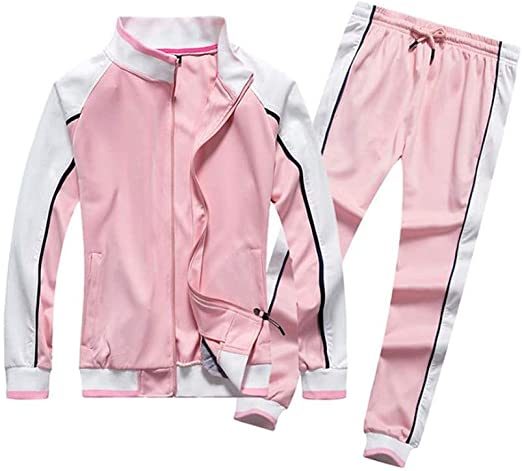 Women's 2 Pieces Tracksuits Casual Running Jogging Athletic Casual Outfits Full Zip Suit Gym Sports Sweatsuits - VINE GLOBAL