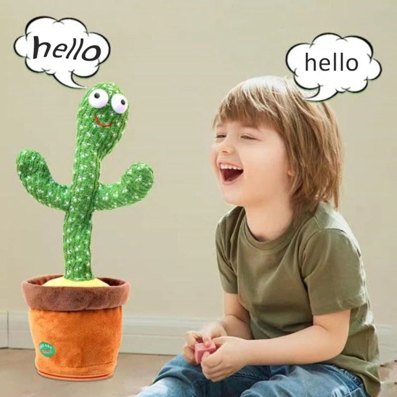 Home Decoration Gift Lovely Talking Toy Dancing Cactus Doll Speak Talk Sound Record Repeat Toy Kawaii Cactus Children Education - VINE GLOBAL