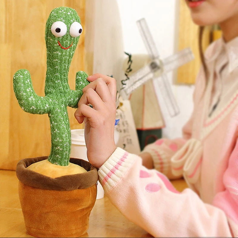 Home Decoration Gift Lovely Talking Toy Dancing Cactus Doll Speak Talk Sound Record Repeat Toy Kawaii Cactus Children Education - VINE GLOBAL