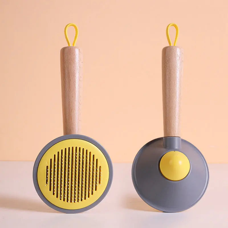 OneKey Pet Hair Remover Comb Pet Comb Grooming Brush Pet Hair Cleaner Brush Cat Shedding Brush Self Cleaning Slicker For Long & Short Hair Cats And Dogs - VINE GLOBAL