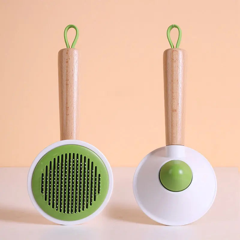 OneKey Pet Hair Remover Comb Pet Comb Grooming Brush Pet Hair Cleaner Brush Cat Shedding Brush Self Cleaning Slicker For Long & Short Hair Cats And Dogs - VINE GLOBAL