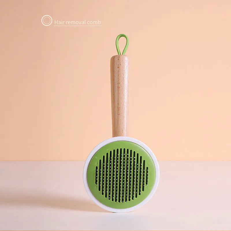 OneKey Pet Hair Remover Comb Pet Comb Grooming Brush Pet Hair Cleaner Brush Cat Shedding Brush Self Cleaning Slicker For Long & Short Hair Cats And Dogs - VINE GLOBAL