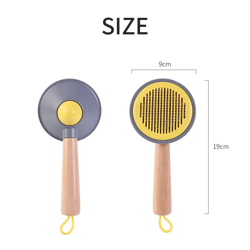 OneKey Pet Hair Remover Comb Pet Comb Grooming Brush Pet Hair Cleaner Brush Cat Shedding Brush Self Cleaning Slicker For Long & Short Hair Cats And Dogs - VINE GLOBAL