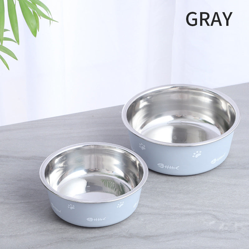 Dog Bowl Cat Bowl For Food And Water, Stainless Steel Pet Feeding Bowl, Durable Non-Skid Insulated Heavy Duty With Rubber Bottom For Medium Large Dogs - VINE GLOBAL