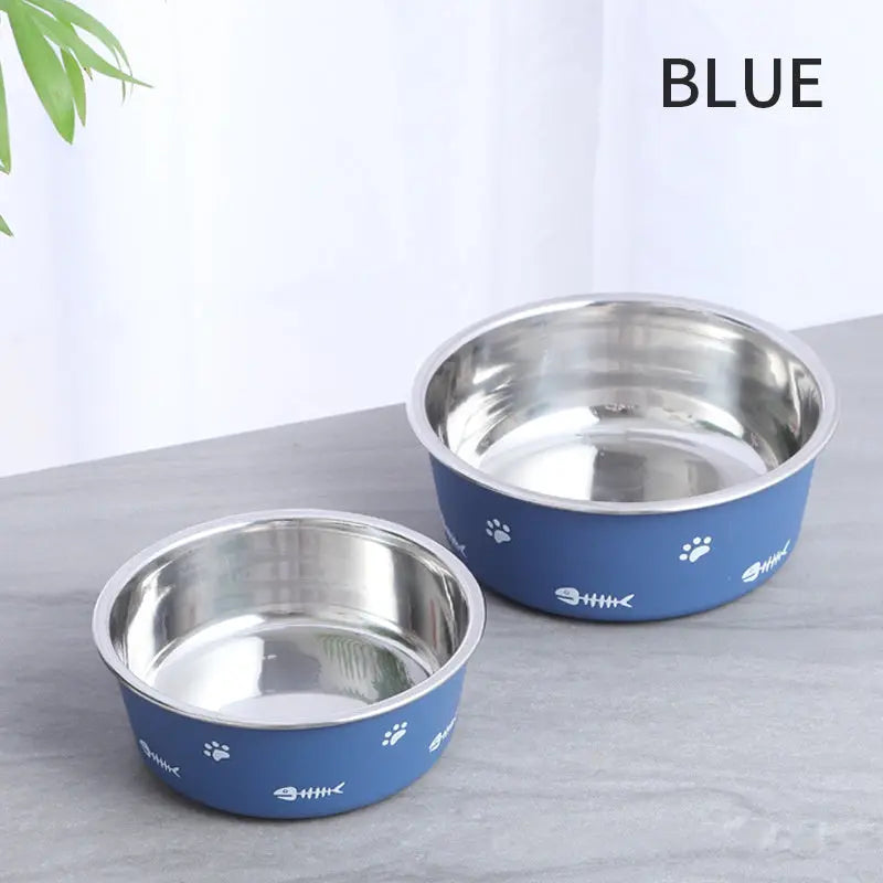 Dog Bowl Cat Bowl For Food And Water, Stainless Steel Pet Feeding Bowl, Durable Non-Skid Insulated Heavy Duty With Rubber Bottom For Medium Large Dogs - VINE GLOBAL