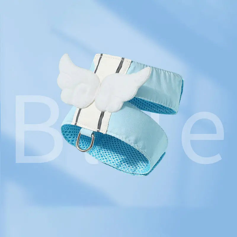 Adjustable Pet Cat Leash Set, Angel Wings Design, Breathable, And Soft For Comfort Cat Harness And Leash Set, Adjustable Gradient Kitten Harness Escape Proof Harness With Leash For Kitty - VINE GLOBAL