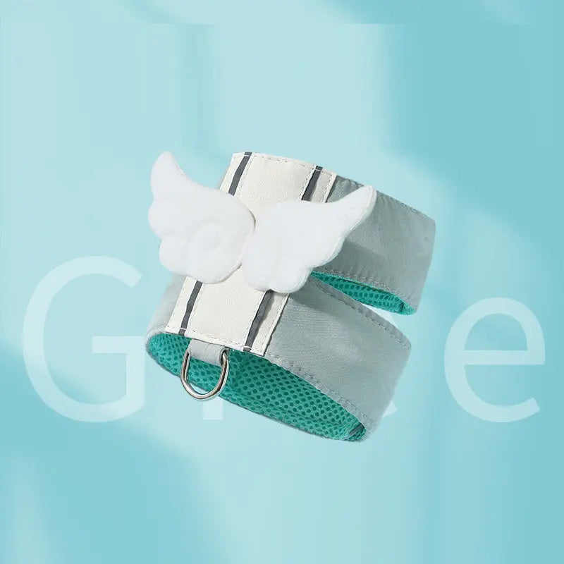 Adjustable Pet Cat Leash Set, Angel Wings Design, Breathable, And Soft For Comfort Cat Harness And Leash Set, Adjustable Gradient Kitten Harness Escape Proof Harness With Leash For Kitty - VINE GLOBAL