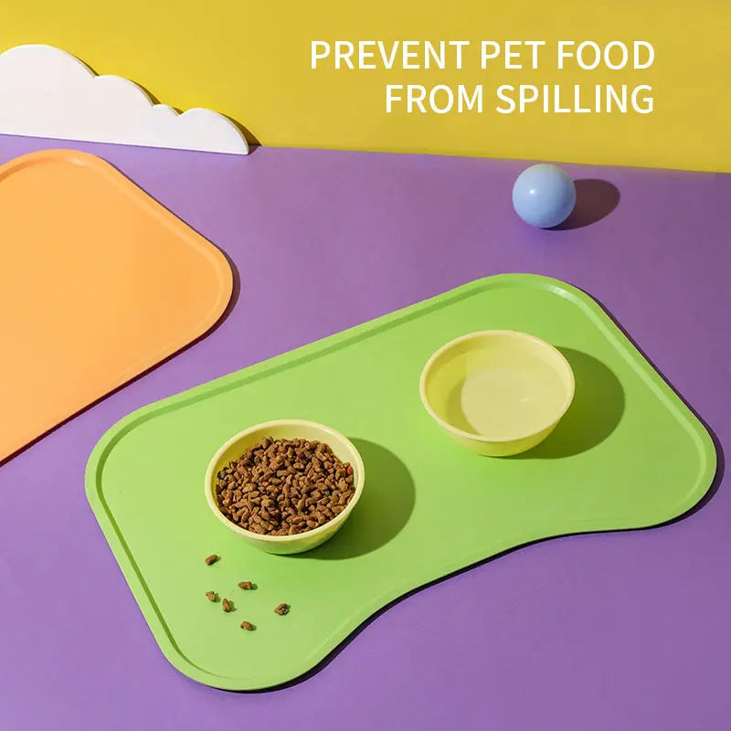 Silicone Waterproof Pet Feeding Mat for Dog & Cat Bowls. - VINE GLOBAL