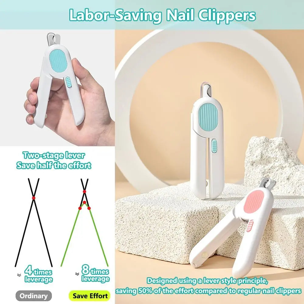 Dog And Cat Nail Clippers, Pet Nail Trimmers With LED Light, And Circular Cut-hole Cat Paw Cutter Dogs Nail Cutter Avoid Excessive Cutting - VINE GLOBAL
