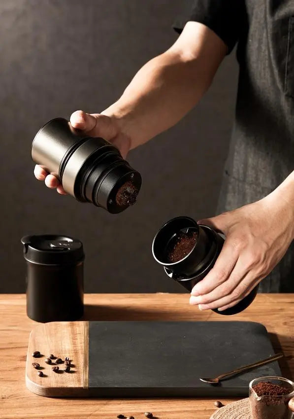 grinding + coffee all-in-one texture classic extraction coffee 25 cups car coffee grinding bean bin capacity 20g 5600mAh cup volume 230ml-280ml non-segment fine tuning - VINE GLOBAL