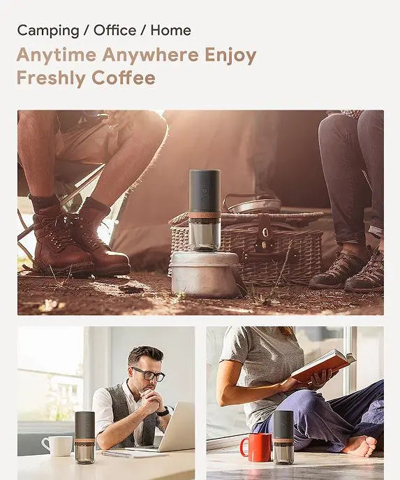grinding + coffee all-in-one texture classic extraction coffee 25 cups car coffee grinding bean bin capacity 20g 5600mAh cup volume 230ml-280ml non-segment fine tuning - VINE GLOBAL